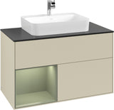 Villeroy & Boch Finion Waschtischunterschrank 1000 mm Glossy White Lacquer mit LED-Beleuchtung
