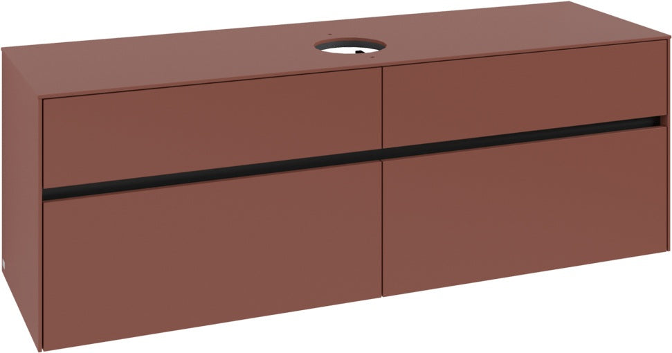 Villeroy & Boch Waschtischunterschrank Collaro C049 B0 1600 mm White Oak mit LED-Beleuchtung