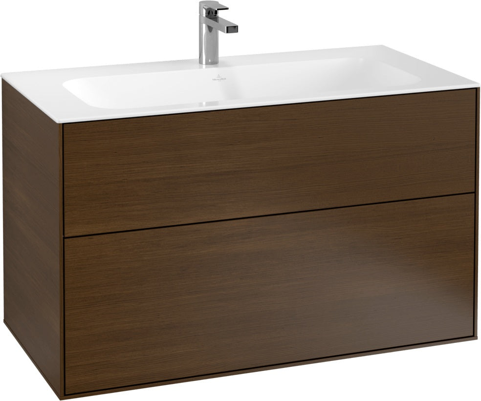 Villeroy & Boch Finion Waschtischunterschrank 996 mm Glossy White Lacquer mit 2 Auszügen