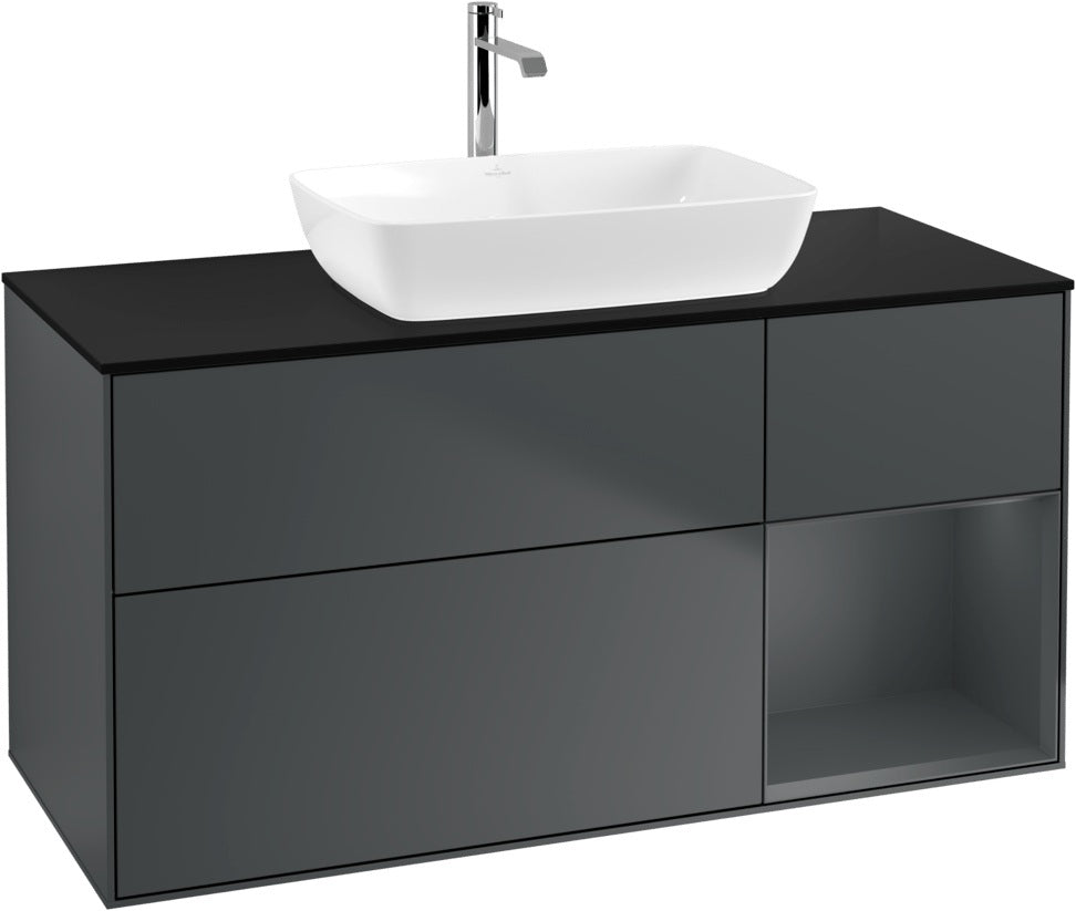 Villeroy & Boch Finion Waschbeckenunterschrank 1200 mm Glossy White Lacquer mit Beleuchtung