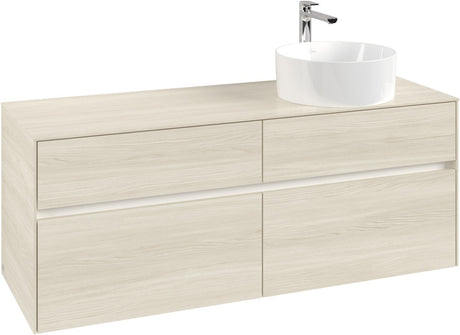 Villeroy & Boch Waschtischunterschrank Collaro C047 B0 1400 mm White Oak mit Beleuchtung