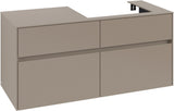 Villeroy & Boch Waschtischunterschrank Collaro C083 B0 1200 mm Taupe mit LED-Beleuchtung und SoftClosing