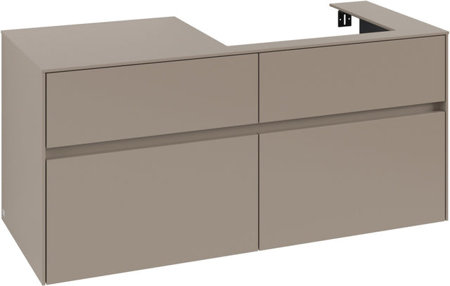 Villeroy & Boch Waschtischunterschrank Collaro C083 B0 1200 mm Taupe mit LED-Beleuchtung und SoftClosing