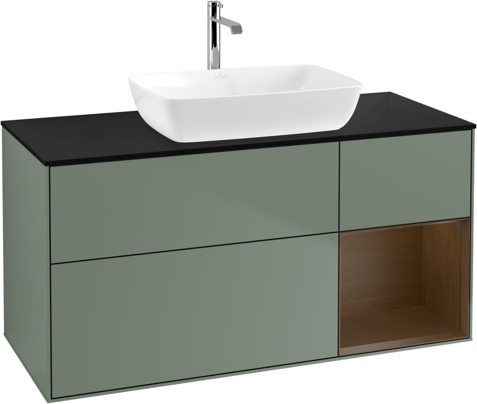 Villeroy & Boch Finion Waschbeckenunterschrank 1200 mm Glossy White Lacquer mit Beleuchtung