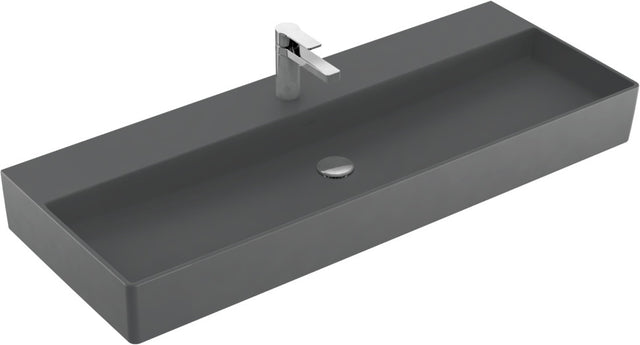 Villeroy & Boch Wandwaschbecken Memento 2.0 Graphite CeramicPlus 1200 mm – Matt, TitanCeram, Wandmontage