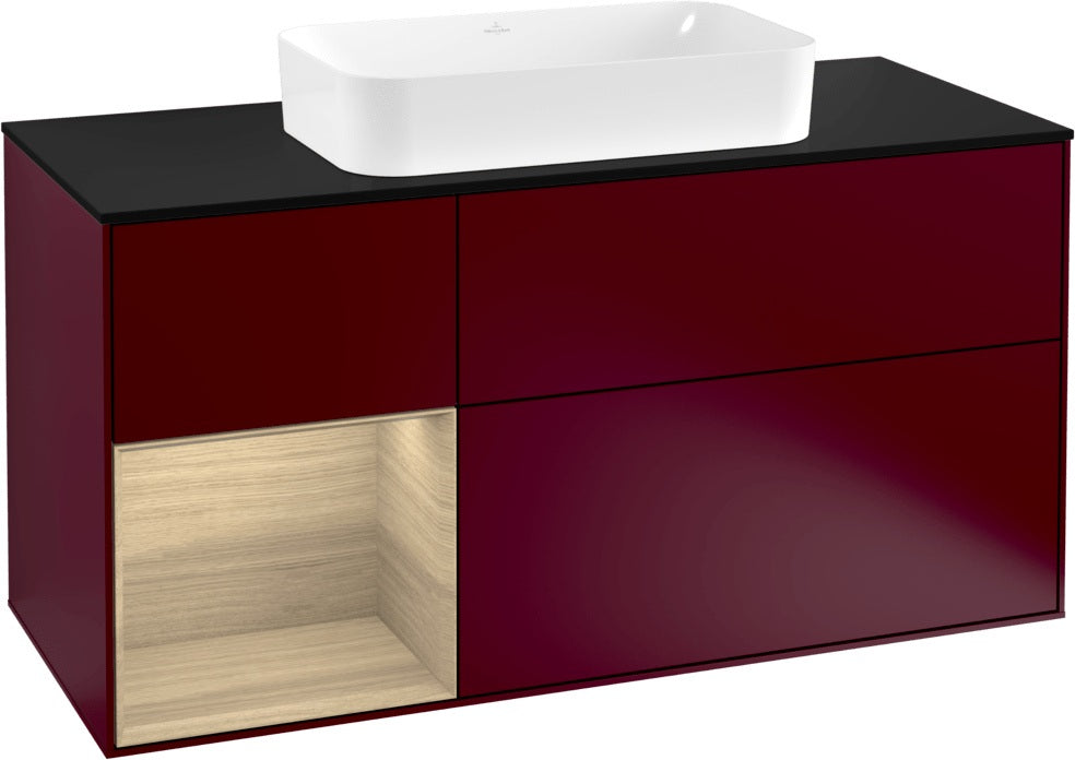 Villeroy & Boch Finion Waschtischunterschrank 1200 mm Glossy White Lacquer mit LED-Beleuchtung