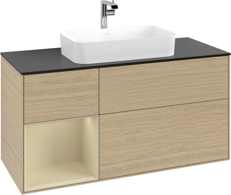 Villeroy & Boch Finion Waschtischunterschrank 1200 mm Glossy White Lacquer mit LED-Beleuchtung