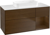 Villeroy & Boch Finion Waschtischunterschrank G711G Black Matt Lacquer 1200 mm mit Beleuchtung