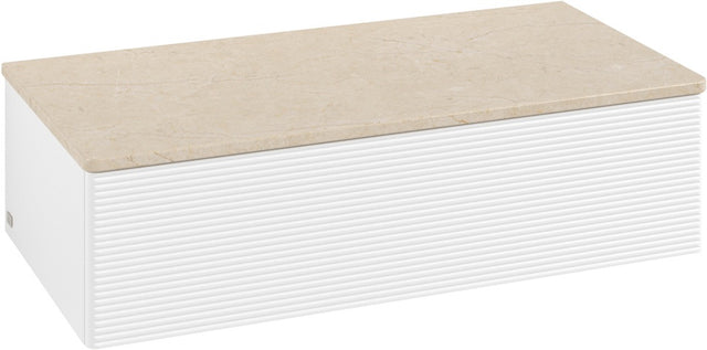 Villeroy & Boch Antao Sideboard L40103 1000 mm mit Auszug, LED-Beleuchtung und Push-to-open in White Matt Lacquer