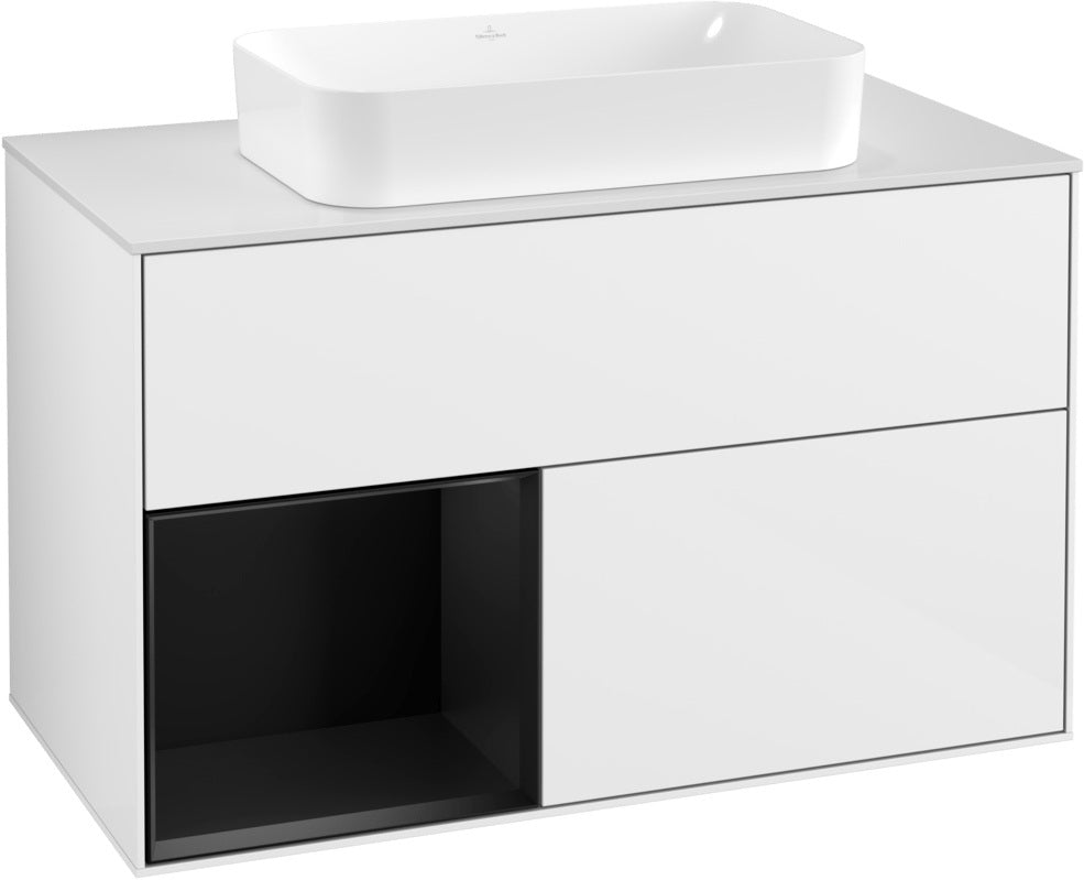 Villeroy & Boch Waschtischunterschrank Finion G241GF Glossy White Lacquer 1000 mm mit Beleuchtung
