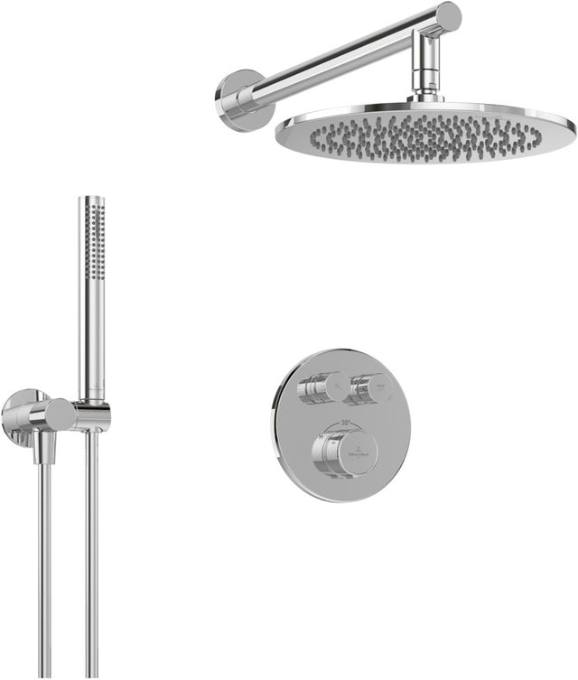 Villeroy & Boch Duschsystem Universal Taps & Fittings rund verchromt mit Thermostat
