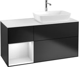 Villeroy & Boch Finion Waschbeckenunterschrank 1200 mm Glossy White Lacquer mit Beleuchtung