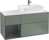 Villeroy & Boch Waschtischunterschrank Finion G141G 1200 mm Glossy White mit LED-Beleuchtung
