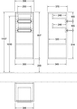 Villeroy & Boch Seitenschrank Subway 2.0 A7131R 356 mm Glossy White mit SoftClosing