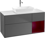 Villeroy & Boch Waschtischunterschrank Finion G831G 1200 mm Glossy White Lacquer mit Beleuchtung