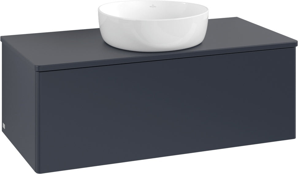 Villeroy & Boch Antao Waschbeckenunterschrank 1000 mm Anthrazit Matt Lack mit LED-Auszugsbeleuchtung