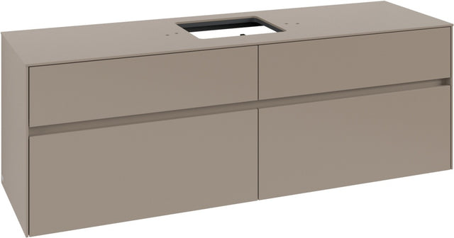 Villeroy & Boch Waschtischunterschrank Collaro C134 B0 1600 mm Taupe mit LED-Beleuchtung