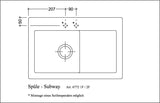 Villeroy & Boch Subway 45 flat flächenbündige Spüle 745x475 mm Ivory CeramicPlus