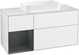 Villeroy & Boch Finion Waschbeckenunterschrank 1200 mm Walnut Veneer mit Beleuchtung