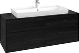 Villeroy & Boch Waschtischunterschrank Collaro C092 B0 1400 mm Black Oak mit LED-Beleuchtung