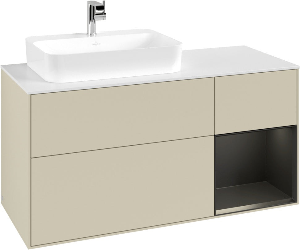 Villeroy & Boch Waschtischunterschrank Finion F401G 1200 mm Glossy White Lacquer mit Beleuchtung