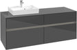 Villeroy & Boch Waschtischunterschrank Collaro C074 B0 1400 mm Glossy Grey mit Beleuchtung