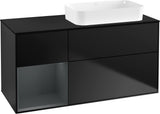 Villeroy & Boch Finion Waschtischunterschrank 120 cm Glossy White Lacquer mit Beleuchtung