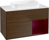 Villeroy & Boch Finion Waschtischunterschrank 1000 mm Glossy White Lacquer mit LED-Beleuchtung