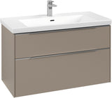 Villeroy & Boch Subway 3.0 Waschtischunterschrank C570L0 Brilliant White mit LED-Beleuchtung und SoftClosing