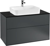 Villeroy & Boch Finion Waschbeckenunterschrank 1000 mm Glossy White mit LED-Beleuchtung