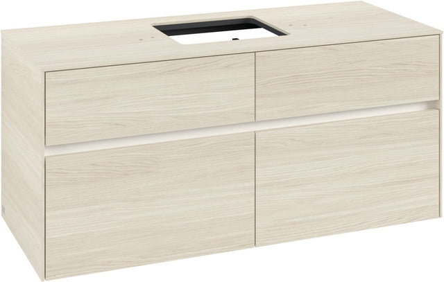 Villeroy & Boch Waschtischunterschrank Collaro C128 B0 1200 mm White Oak mit LED-Beleuchtung
