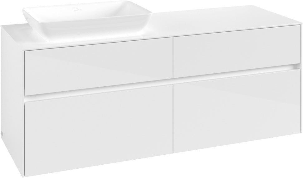 Villeroy & Boch Waschtischunterschrank Collaro C117 1400 mm Glossy White mit 4 Auszügen