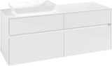 Villeroy & Boch Waschtischunterschrank Collaro C117 1400 mm Glossy White mit 4 Auszügen