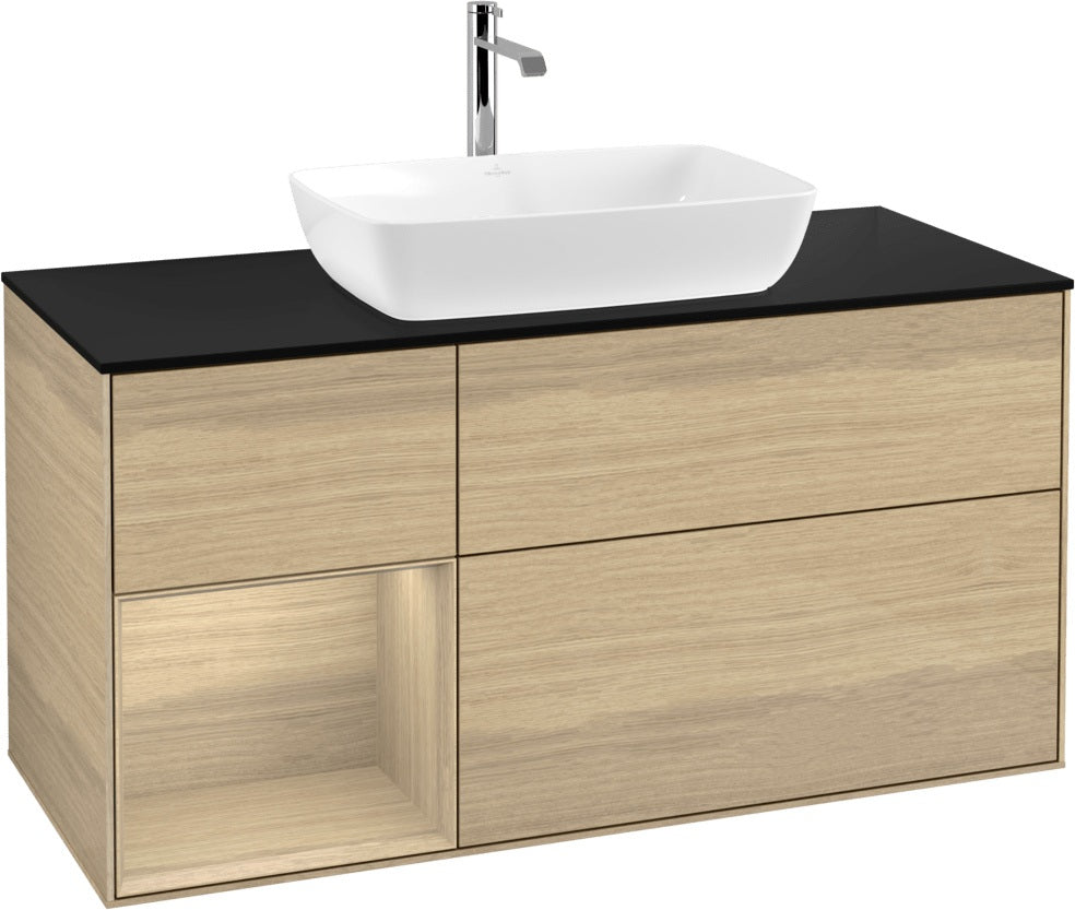 Villeroy & Boch Finion Waschtischunterschrank 1200 mm Glossy White Lacquer mit Beleuchtung