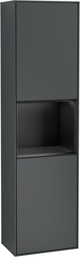 Villeroy & Boch Hochschrank Finion F460GF – 418 mm, Glossy White Lacquer, mit Beleuchtung & SoftClosing