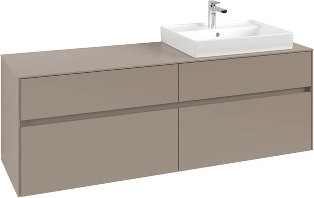 Villeroy & Boch Waschbeckenunterschrank Collaro C023 1600 mm Taupe – 4 Auszüge, SoftClosing