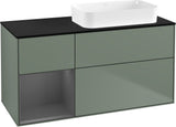 Villeroy & Boch Finion Waschtischunterschrank 120 cm Glossy White Lacquer mit Beleuchtung