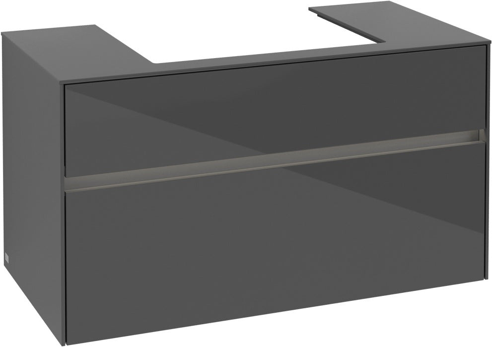 Villeroy & Boch Waschtischunterschrank Collaro C019 B0 1000 mm Glossy Grey mit LED-Beleuchtung