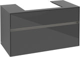 Villeroy & Boch Waschtischunterschrank Collaro C019 B0 1000 mm Glossy Grey mit LED-Beleuchtung