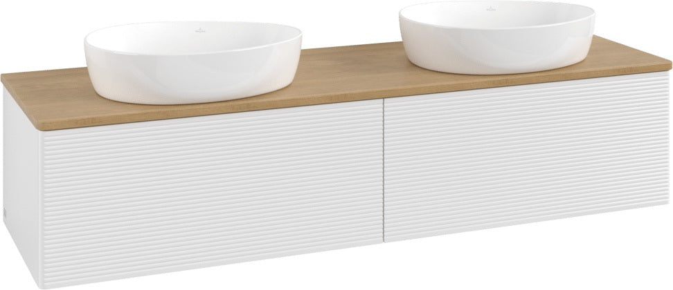 Villeroy & Boch Antao Waschtischunterschrank 1600 mm Glossy White Lacquer mit LED-Beleuchtung