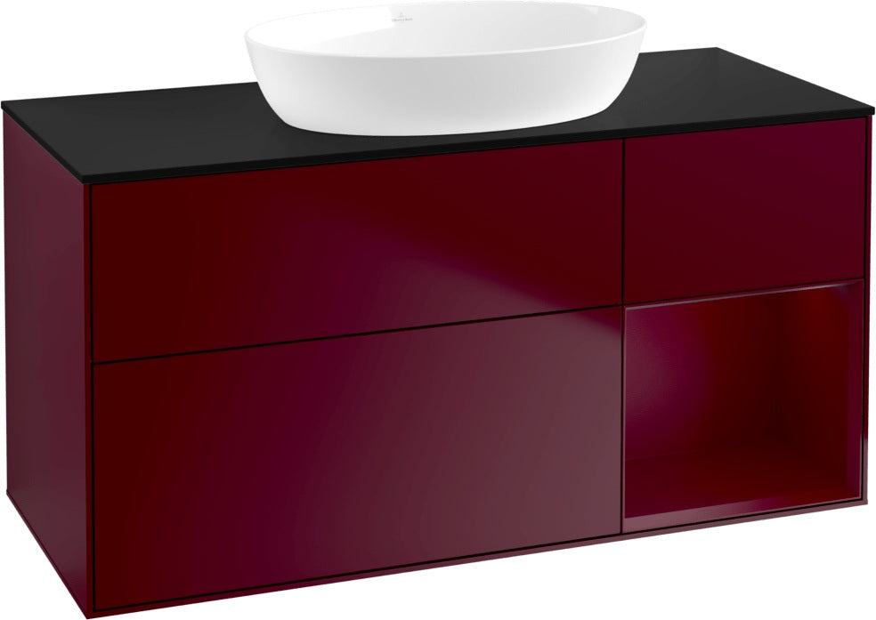 Villeroy & Boch Finion Waschtischunterschrank FA72GFGF 1200 mm Glossy White Lacquer mit LED-Beleuchtung