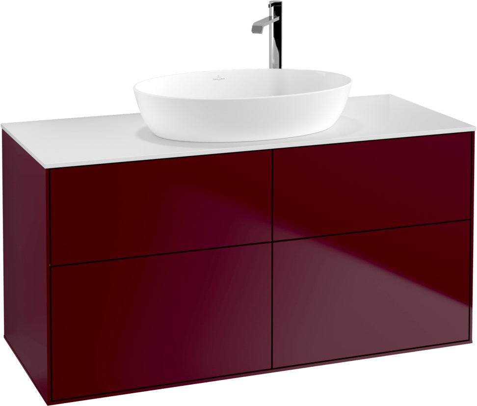 Villeroy & Boch Finion Waschtischunterschrank F91200GF 1200 mm Glossy White Lacquer mit 4 Auszügen