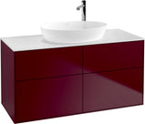 Villeroy & Boch Finion Waschtischunterschrank F91200GF 1200 mm Glossy White Lacquer mit 4 Auszügen