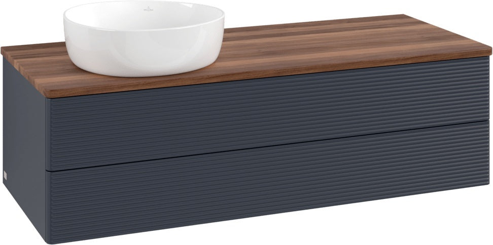 Villeroy & Boch Antao Waschtischunterschrank 1200 mm Anthrazit Matt mit 2 Auszügen