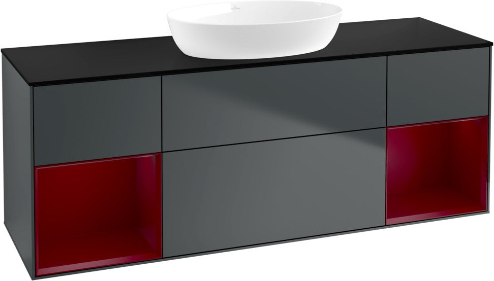 Villeroy & Boch Finion Waschtischunterschrank 1600 mm Glossy White Lacquer mit Beleuchtung