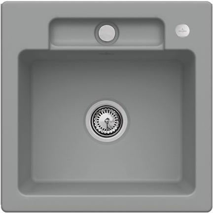 Villeroy & Boch Einbauspüle Siluet 50 S 510x510mm TitanCeram Ebony CeramicPlus