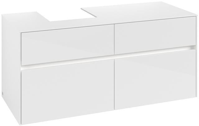 Villeroy & Boch Waschbeckenunterschrank Collaro 1200 mm Glossy White mit LED-Beleuchtung