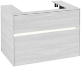 Villeroy & Boch Collaro Waschtischunterschrank 800 mm Truffle Grey mit LED-Beleuchtung und 2 Auszügen