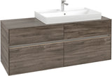Villeroy & Boch Collaro Waschtischunterschrank 1400 mm mit LED-Beleuchtung und 4 Auszügen