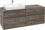 Villeroy & Boch Waschbeckenunterschrank Collaro C085 Stone Oak 1400 mm mit 4 Auszügen